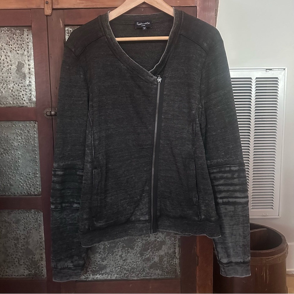 Splendid Zip Cotton Blend Lightweight Jacket